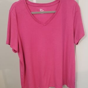 Pink Kim Rogers Vneck Tshirt